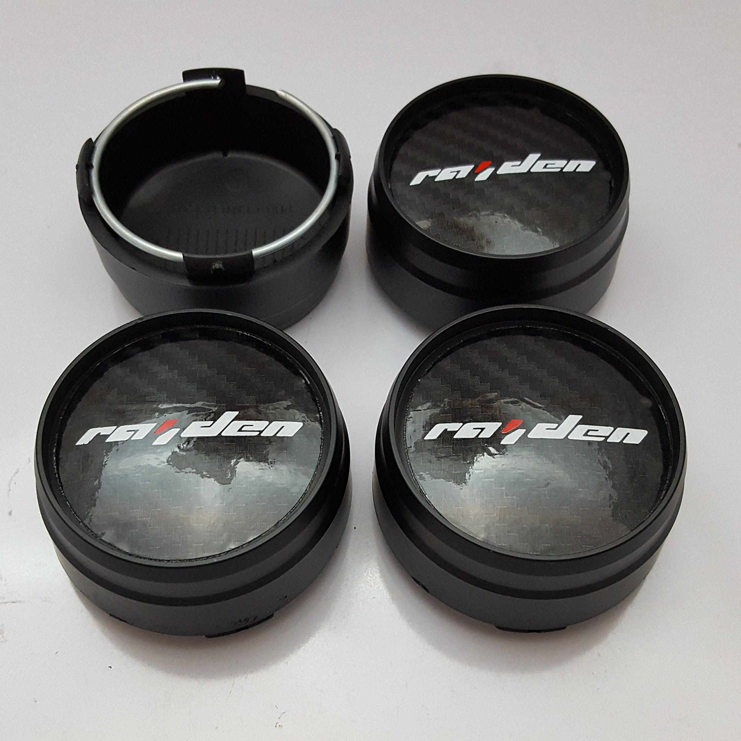 LENSO 4PCS Raiden Hub Caps Wheel Center Cap D1= 63mm. D2= 67mm.Wheel Rim 15" 16" 17"