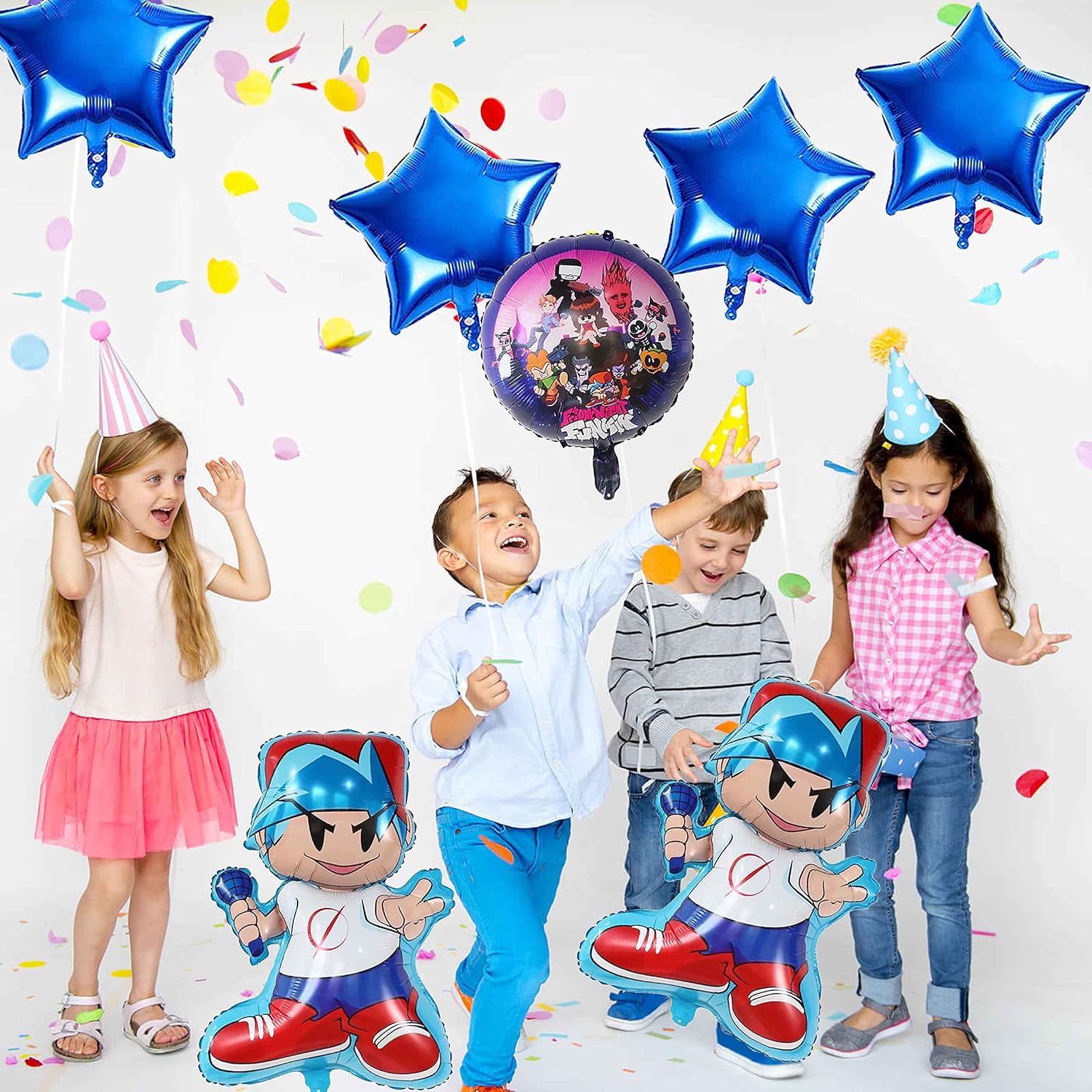 8 pcs Friday Night Funkin Balloons,Friday Night Funkin Birthday Party Supplies,Kids Birthday Party Favor Decorations Perfect for Your Themed Party : Toys & Games