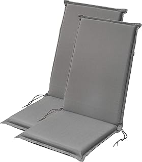 Traumnacht Confort, Cojines para Silla, 2 unidades, Antracita, 120 x 50 x 6 cm