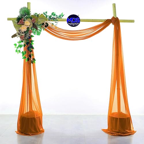 Miniatura 2 de MDS - Paquete de 2 paneles (30 pulgadas de ancho x 20 pies de largo) para arco de boda, tela de gasa transparente para boda, ceremonia, recepción,