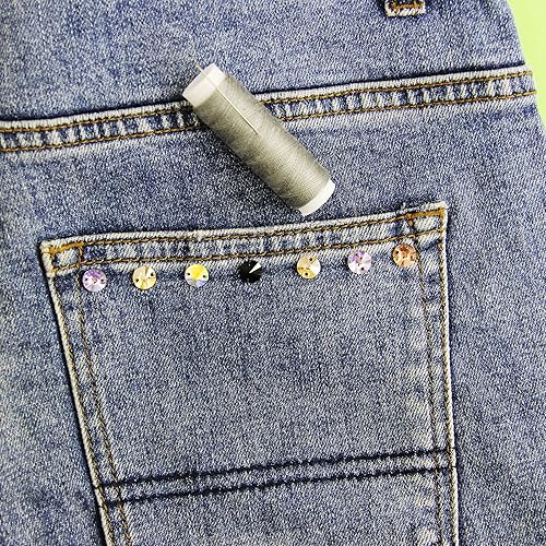 Miniatura 2 de Diamantes de imitación para coser con purpurina y parte trasera plana para manualidades, diamantes de imitación brillantes para coser en ropa,