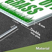 Vista 3 de Letrero con texto en inglés Please Keep Off Gras, 3 carteles de 8 x 12 DS Coroplast Keep Dogs Off Lawn