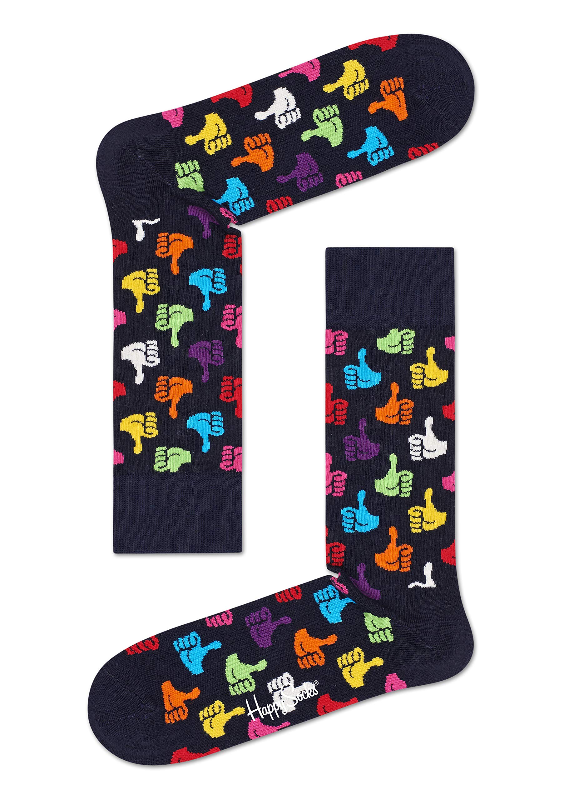 7-12 41-46 Happy Socks Thumbs Up Sock THU01-6500 86% Cotton Comfortable Unisex