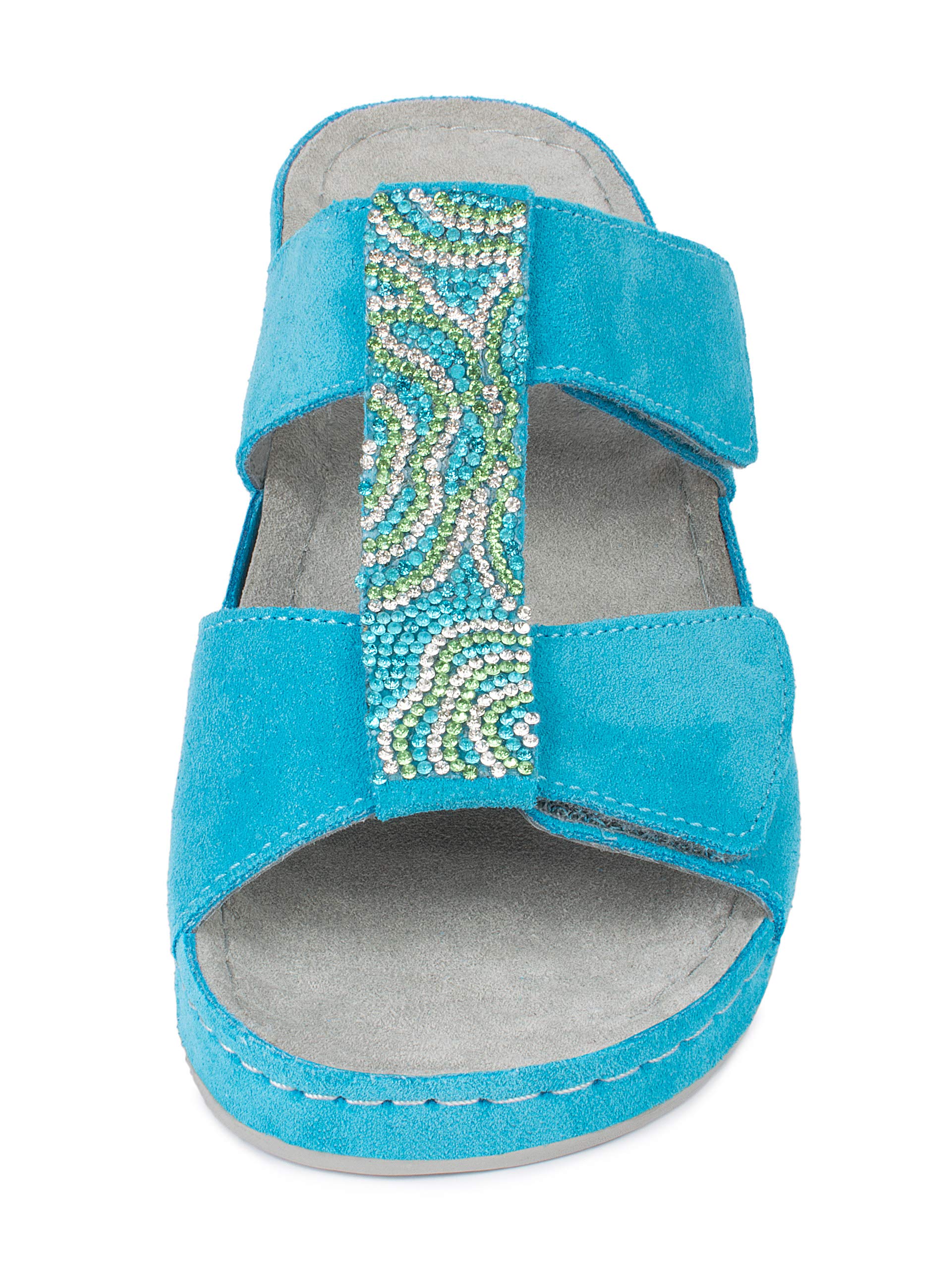 Jürgen Hirsch Mules Vita 01 pour femme - Semelle de massage en cuir - Coussinets anti-chocs