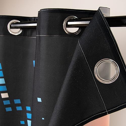 Miniatura 3 de AILONEN Cortinas de gamer para dormitorio de niños, cortina de ventana con estampado de consola de videojuegos, cortinas de tratamiento de ventanas