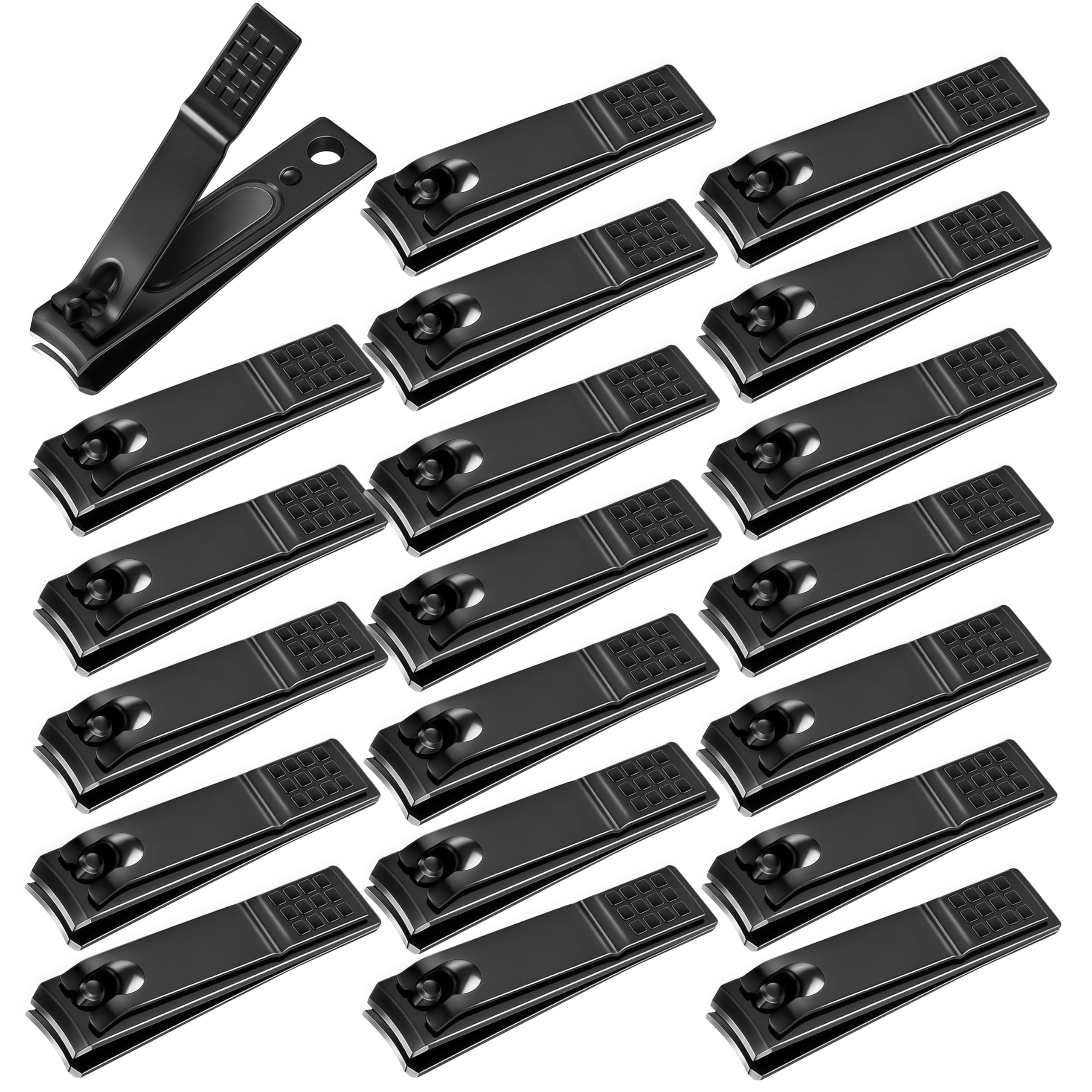 AVERZELLA 20 Pcs Nail Clipper Bulk for Men & Women - Curved Edge Toe Nail Fingernail Clippers Multi Pack, Nail Cutter & Trimmer for Toe Nail and