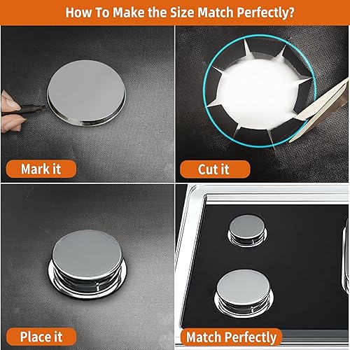 Miniatura 6 de Cubiertas para quemadores de estufa, cubierta reutilizable para estufa LG de 30 pulgadas, modelo LRG3093 LRG3095 LRG3061 LRG3193 - Cubierta superior