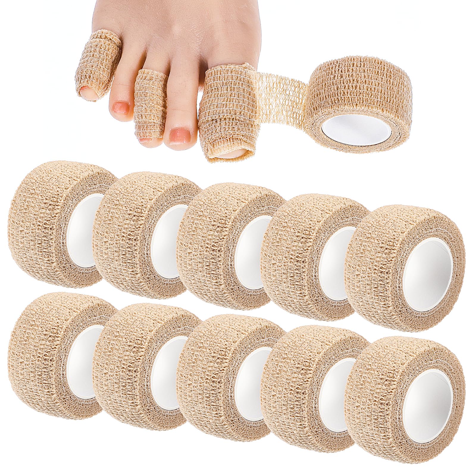 10 Pcs Broken Big Toe Little Toenail Protectors Women Men, Toe Guards for Feet Sleeve, Toes Cushions for Pain Relief, Runners Big Toes Caps Covers