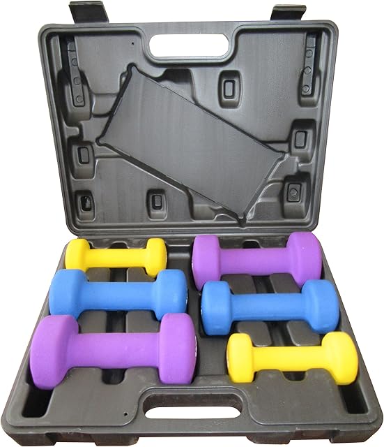 Body Toning Women's Neoprene Dumbbell Set - Multi-Colour