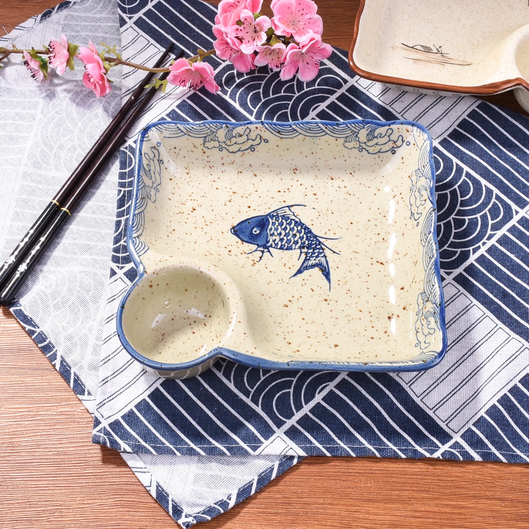 楽天市場】ランチプレート 欅杢目スクウェアプレート （ 電子レンジ対応 食洗機対応 樹脂製 日本製 皿 お皿 食器 プレート 仕切皿 仕切り皿  おしゃれ 和モダン 和風 ナチュラル 木目調 カフェ風 ） : リビングート 楽天市場店 demaxiyad 寿司皿,セラミック製 食洗機対応 安全 食器 - ソースコンパートメント付きサメ形プレート - 餃子 スナック