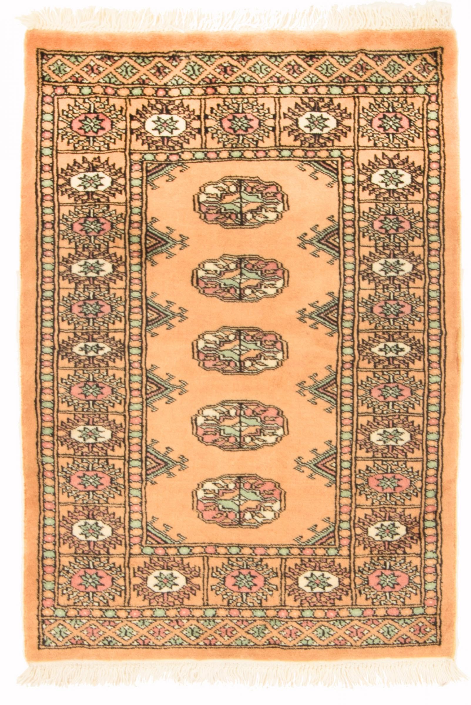 Tapis d'Orient Pakistan Buchara fait main en laine de haute qualité 67x94 cm