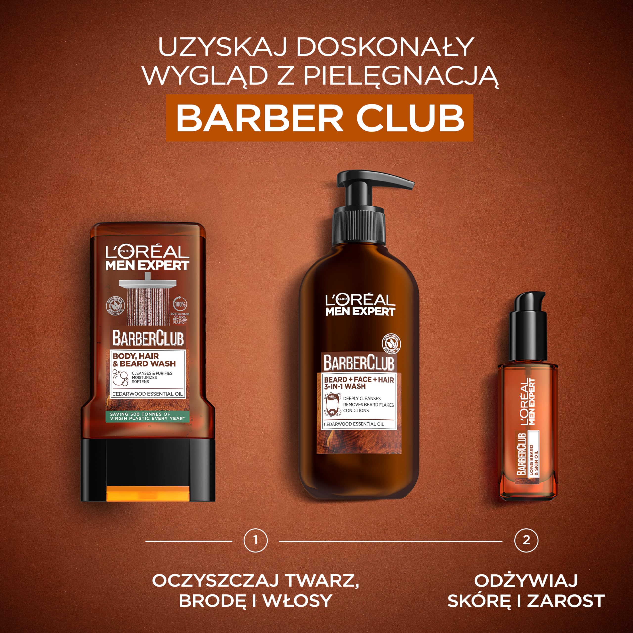 L'Oréal Paris Men Expert Barber Club Żel myjący Broda + Twarz + Włosy, 200 ml