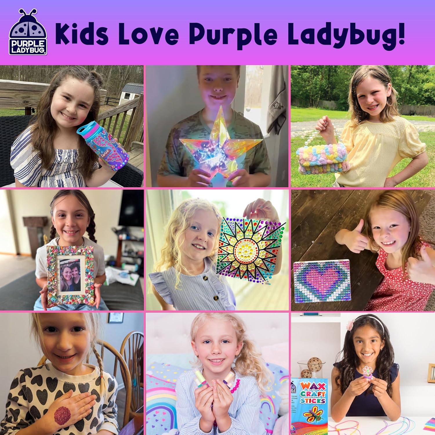 PURPLE LADYBUG DIY Mosaic Jewelry Box for Girls Craft Kits - Birthday Girls Gifts 8-12 Year Old, 10 Year Old Girl Christmas Gift Ideas - Room Decor for Teens - Arts and Crafts for Kids 6-8 - Stocking Stuffer - Image 8