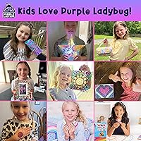 Vista 10 de PURPLE LADYBUG Joyero artesanal para niñas de 8-12, 6-8 años, regalos de Pascua para niños y regalo de cumpleaños para niñas de 7, 8, 9, 10, 11, 12