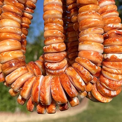 Miniatura 3 de ABCGEMS - Cuentas gigantescas de concha de ostra espinosa mexicana rojo rubí (extremadamente raras, parte blanca mínima) Conchas marinas de agua