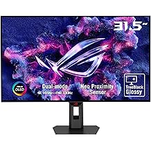 ASUS ROG Strix 32&rdquo; 4K OLED Gaming Monitor (XG32UCWG) - TrueBlack Glossy OLED, Dual Mode (4K@165Hz, FHD@330Hz), 0.03ms, G-SYNC Compatible, Neo Proximity Sensor, USB-C, HDMI 2.1, 3 yr Warranty