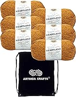 Vista 41 de Lion Brand Heartland Capitol Reef 136-140 (3 cadejos - mismo lote de tinte) Hilo estambre medio #4 acrílico para crochet y tejer con bolsa