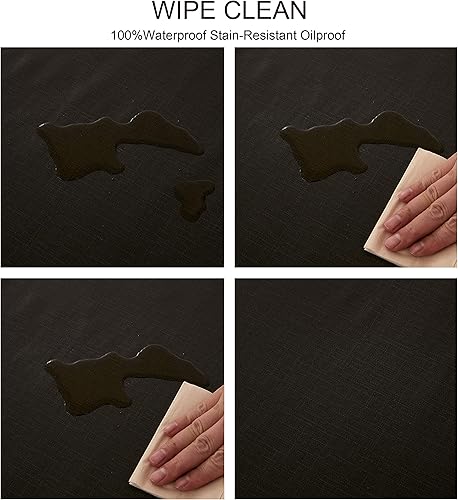 Miniatura 6 de NLMUVW - Mantel de vinilo 100% resistente al agua, a prueba de derrames de aceite, mantel de PVC, para cocina, comedor, hacer picnic