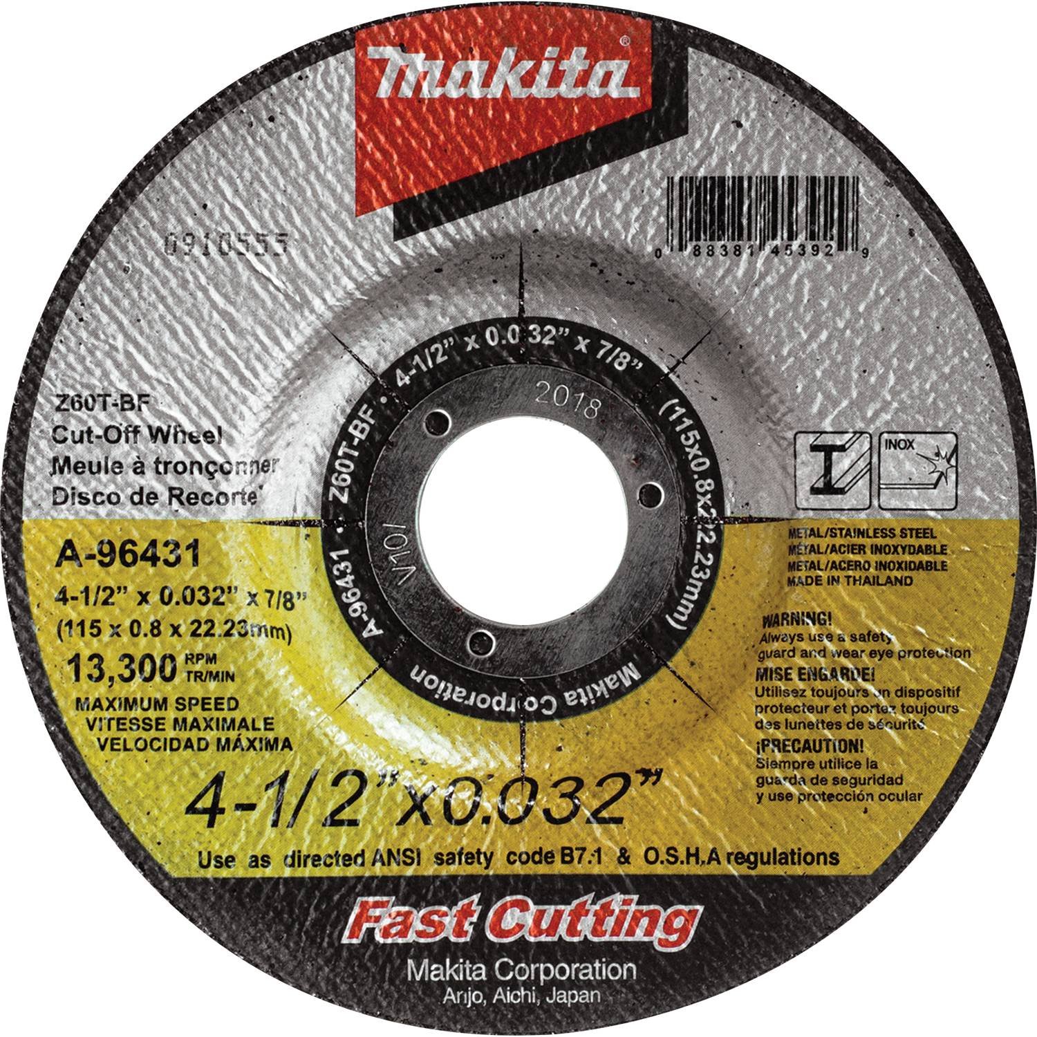 Makita disque à tronçonner pour métal meuleuse d'angle acier fer B-46947