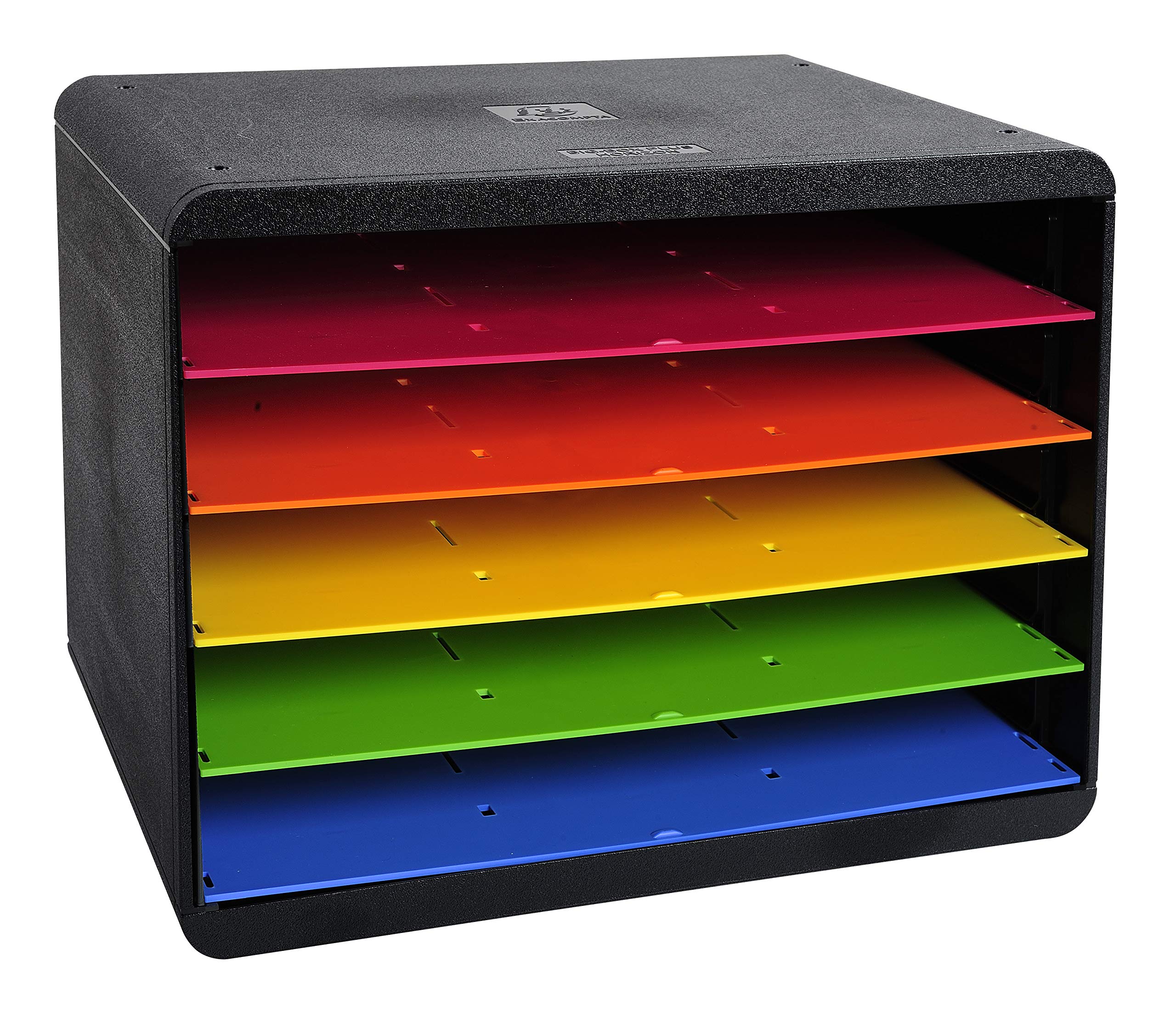 Exacompta 315714D - Clasificador individual para documentos A4 + - 270x355x271 mm - HORIZON - Negro/multicolor