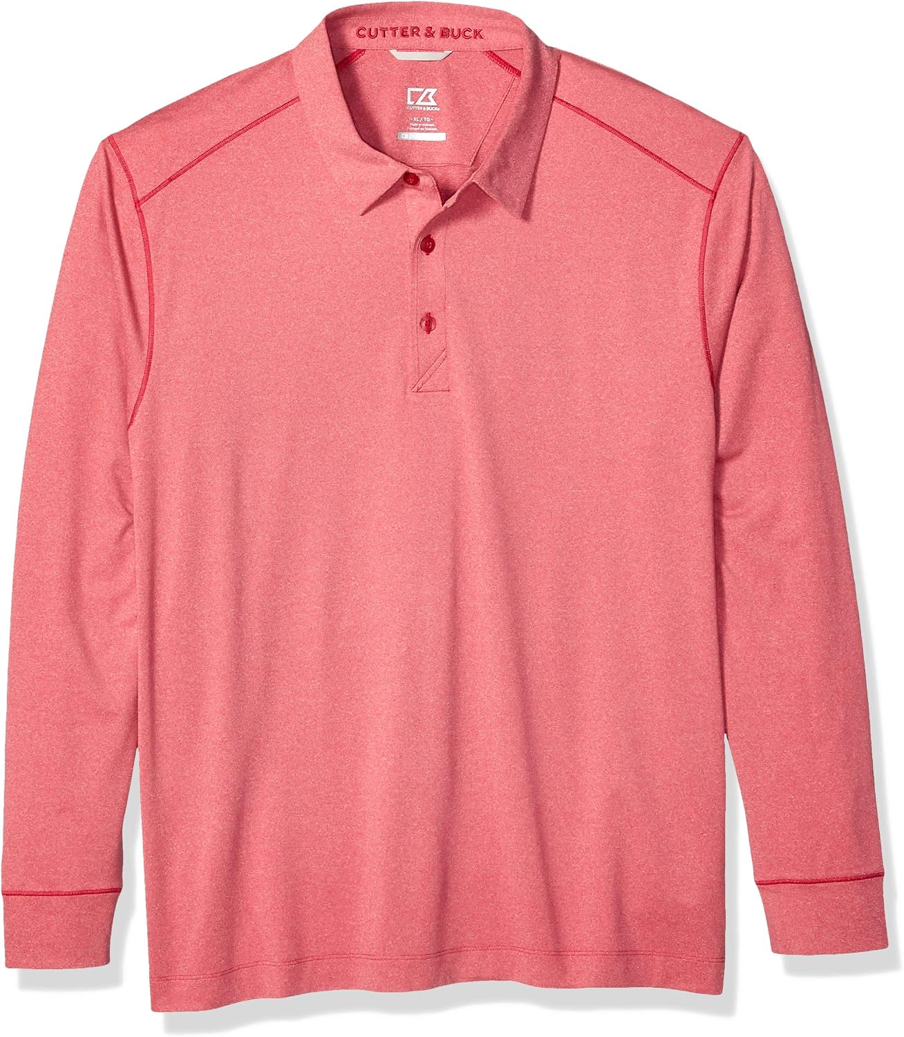 Cutter & Buck mens Moisture Wicking DryTec UPF 50+ Long Sleeve Solid Polo Shirt Polo Shirt