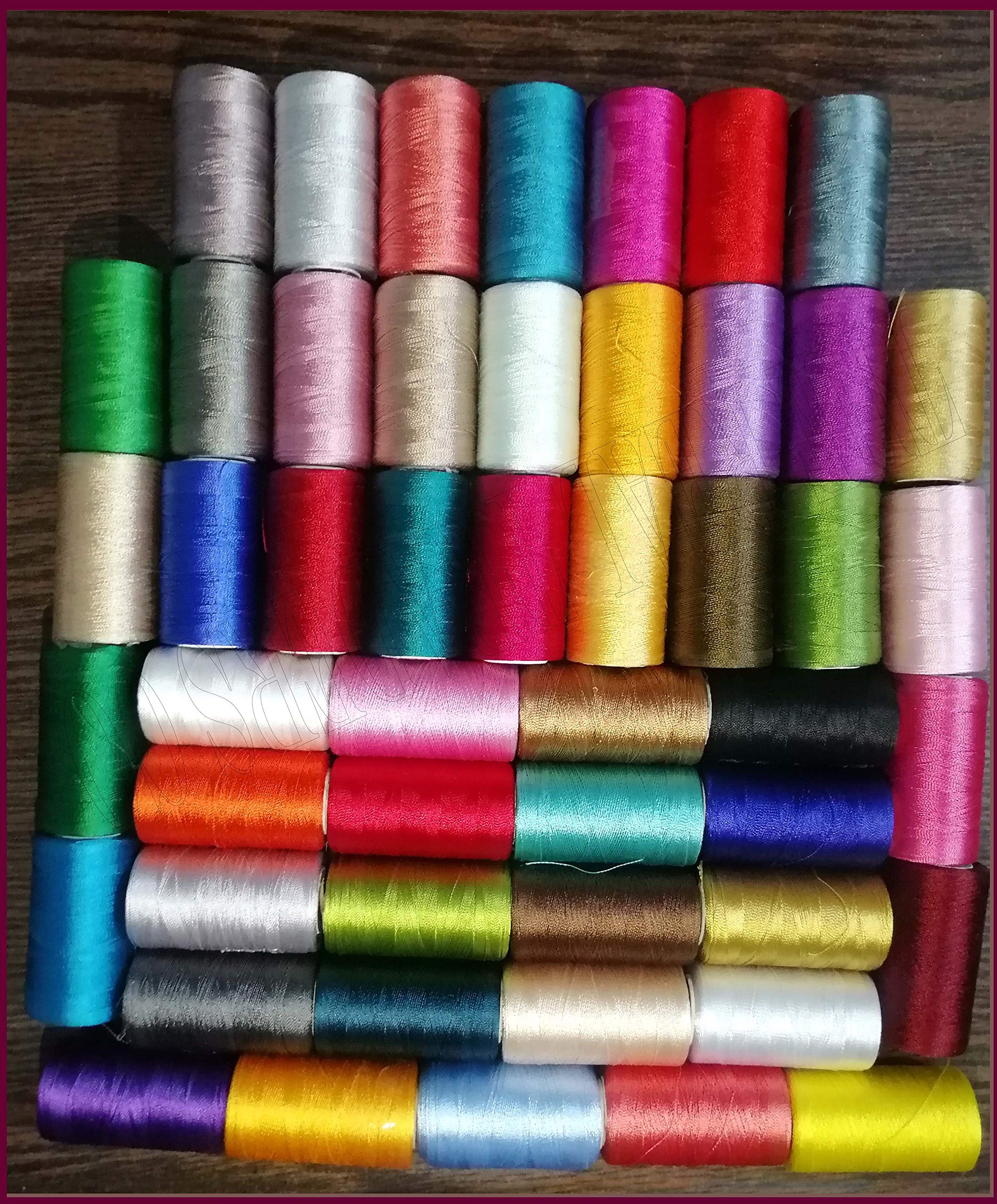 15 Light Colour Vico Silk Thread spools Best for Embroidery and Machine Sewing