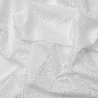 Coolmax® Mesh - Leicht transparentes Netzgewirke - Schnell trocknend - Als Innenfutter für Bekleidung - Weiß - Meterware