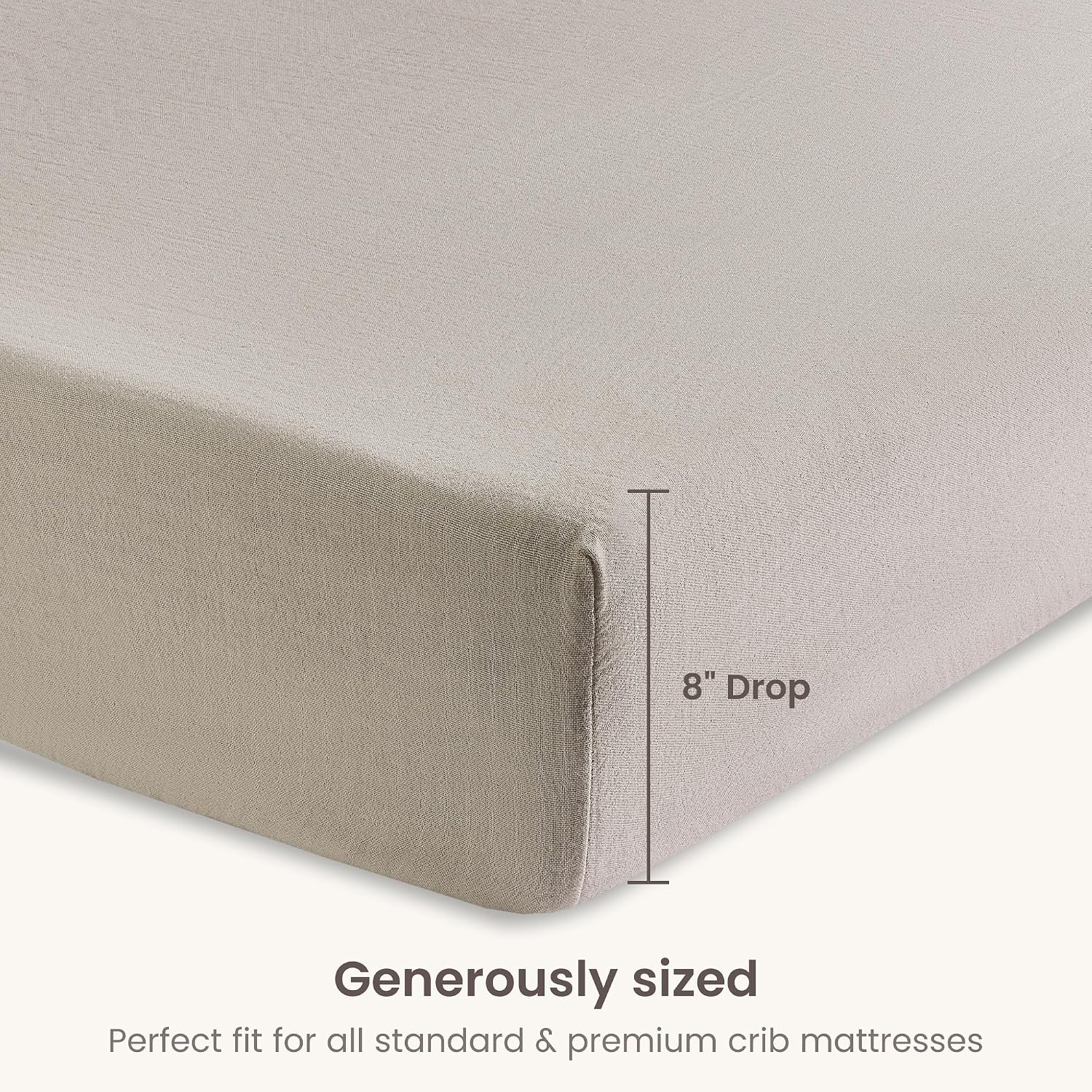 Bioweaves Organic Cotton Muslin Bassinet Sheet, GOTS Certified Extra Soft Fitted Sheet, Universal Fit for Oval Baby Bassinet Mattresses, 33" x 17", 4 Inch Pocket, Wind Chime, Pack of 2