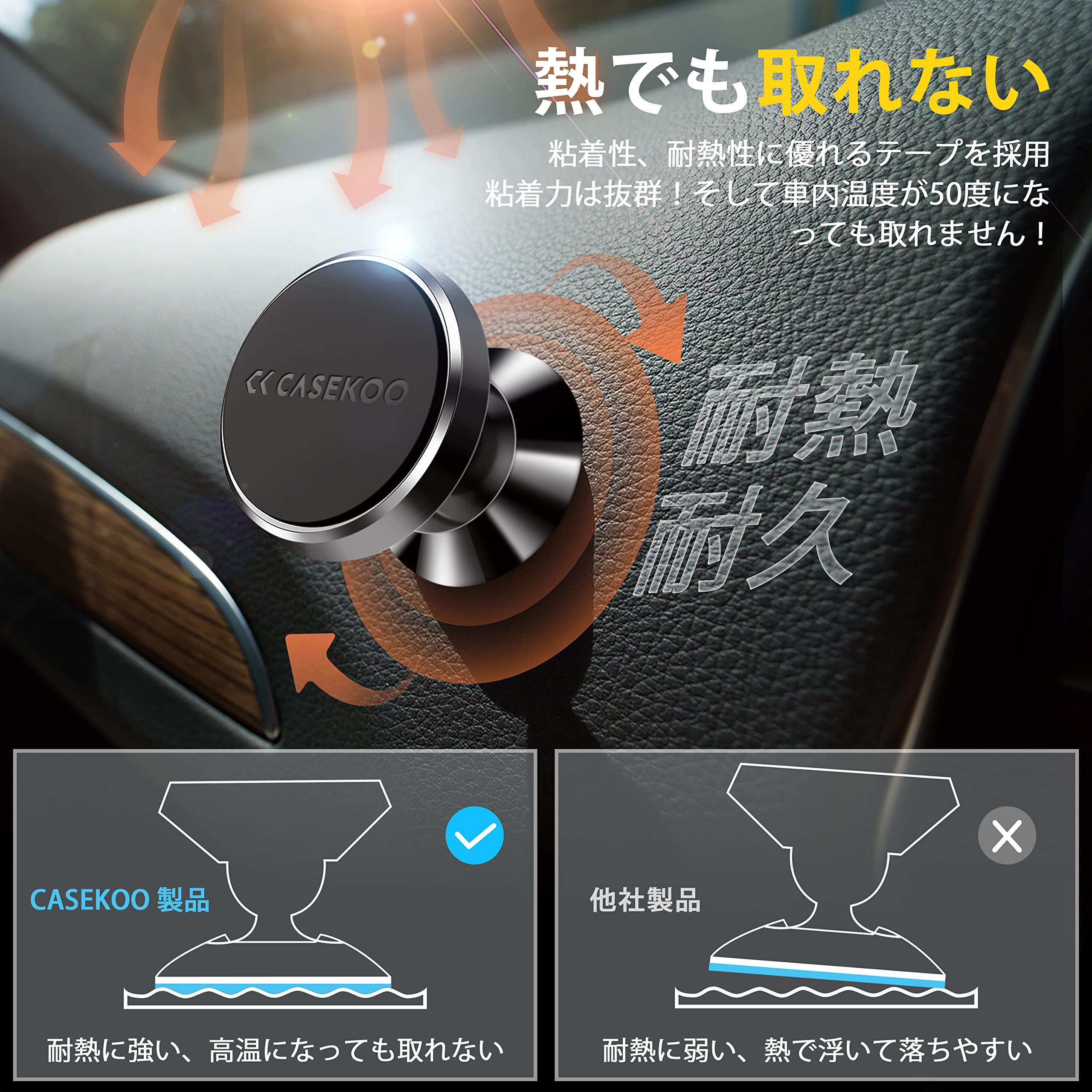 Amazon.co.jp: 【2023年進化超強磁力】 CASEKOO スマホホルダー
