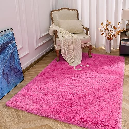 Miniatura 5 de Kimicole - Alfombra de área para dormitorio, sala de estar, decoración del hogar, 4 x 5.9 pulgadas, bonita alfombra esponjosa para apartamentos,