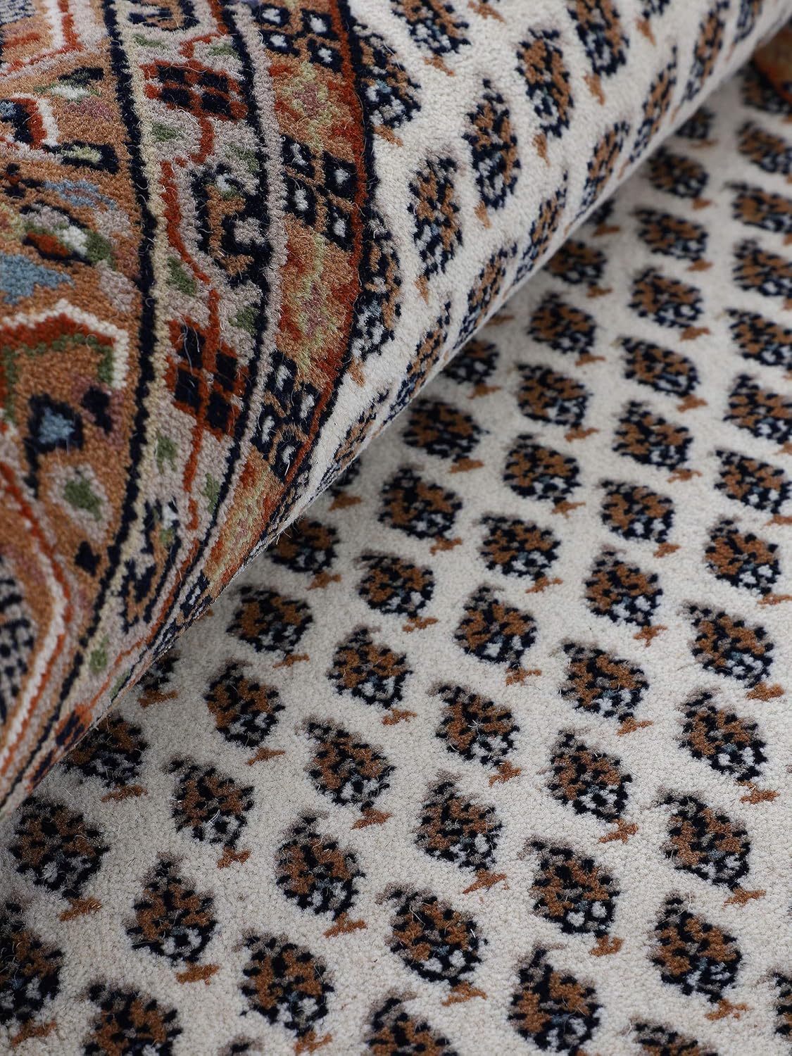 Top-Angebot: carpetfine Mir Rug Cream 170 x 240 cm Modern Rug for Living Room and Bedroom | Handgeknüpfter Orientteppich | Wien Österreich