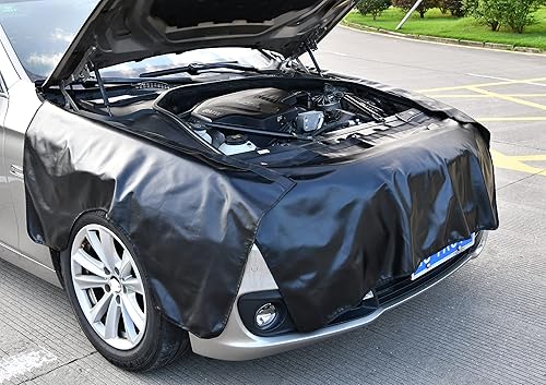 Miniatura 3 de Magca - Juego de 3 fundas magnéticas de piel sintética para mecánicos, protector de guardabarros para trabajos de reparación, tamaño grande