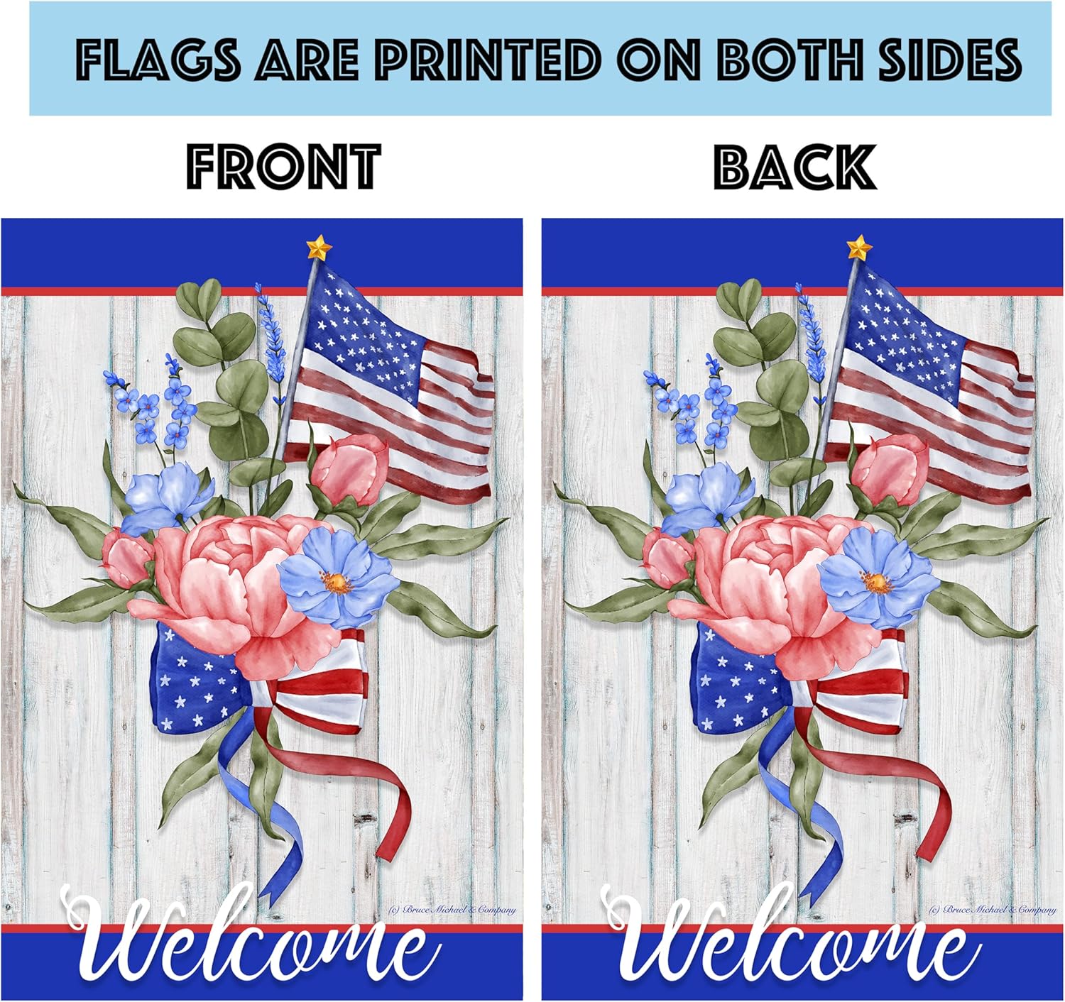 Seasonal Garden Flags Set of 10 12x18 inch Double Sided Yard Flags, Outside Small Garden Flag with Anti-Wind Clip and Stopper, Outdoor Holiday Lawn Decorative Decor