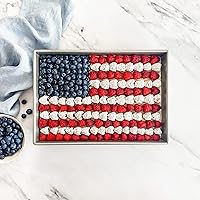 Vista 4 de USA Pan Bakeware - Bandeja rectangular para hornear pasteles, 9 x 13 pulgadas, revestimiento antiadherente y de liberación rápida, acero aluminizado