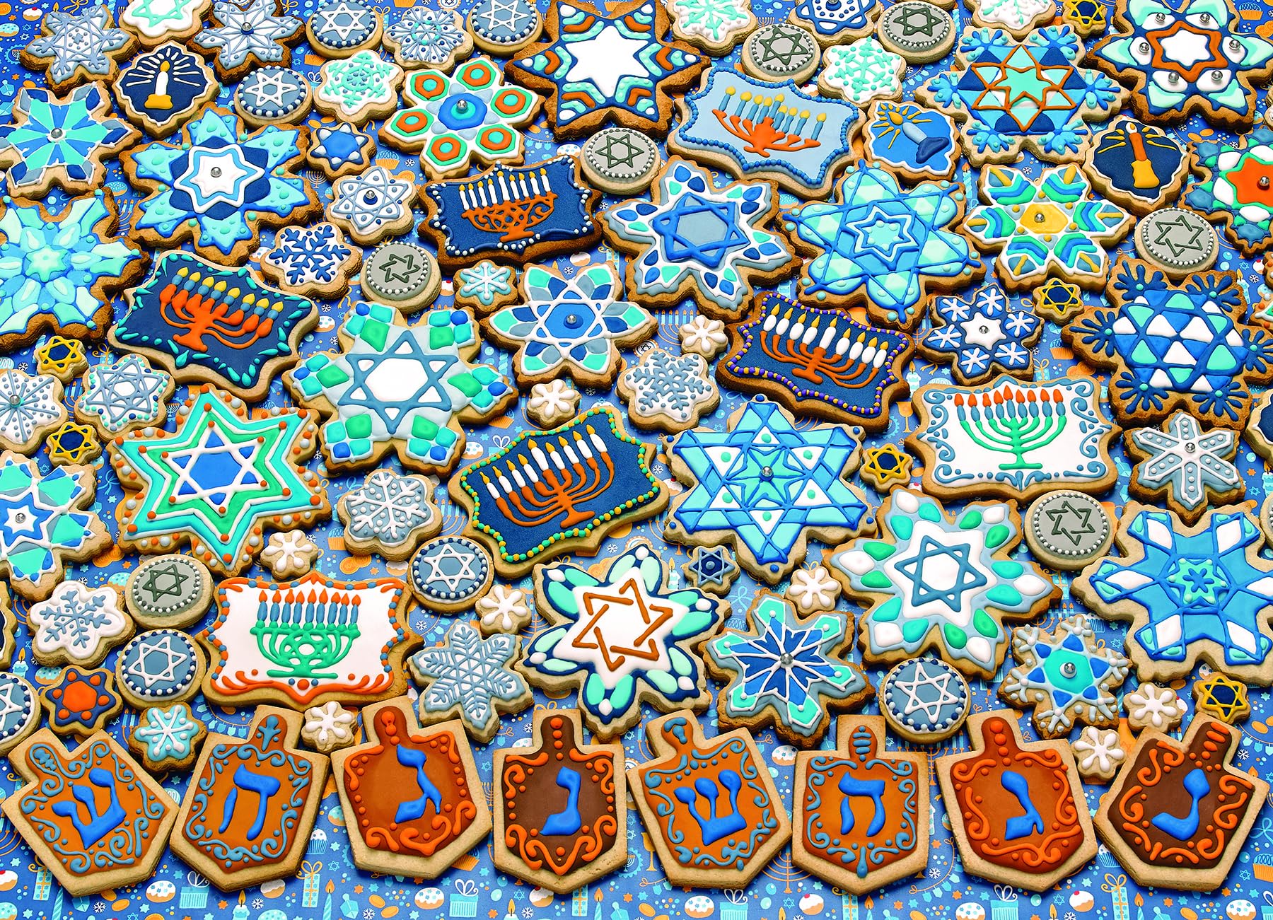 Cobble Hill 1000 Piece Puzzle - Hanukkah Cookies - Sample Poster Included