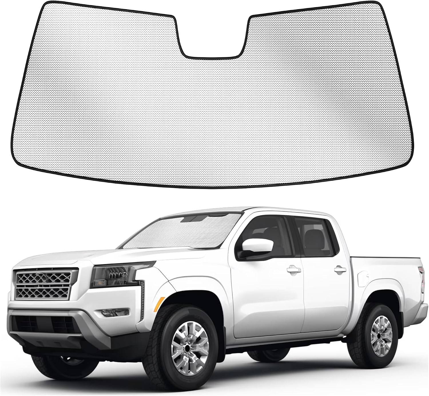 Windshield Sun Shade for Nissan Frontier 2022-2026 | Customed Window Sunshade, Full Coverage, Car Accessories Sun Visor Protector, Blocks 99% UV Rays