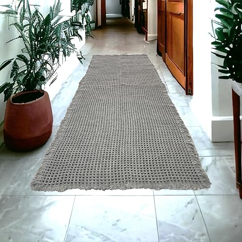 Miniatura 12 de Tapete de baño con borlas, súper absorbente, antideslizante, lavable a máquina con borlas, tapete de baño con parte trasera de goma, ultra suave