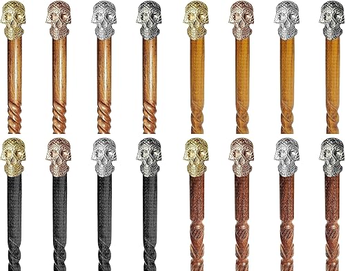 Miniatura 5 de A.A.Nauticals - Bastón de madera para hombres y mujeres, mango de calavera, vintage, hecho a mano, personalizado y plegable, regalo para hombres