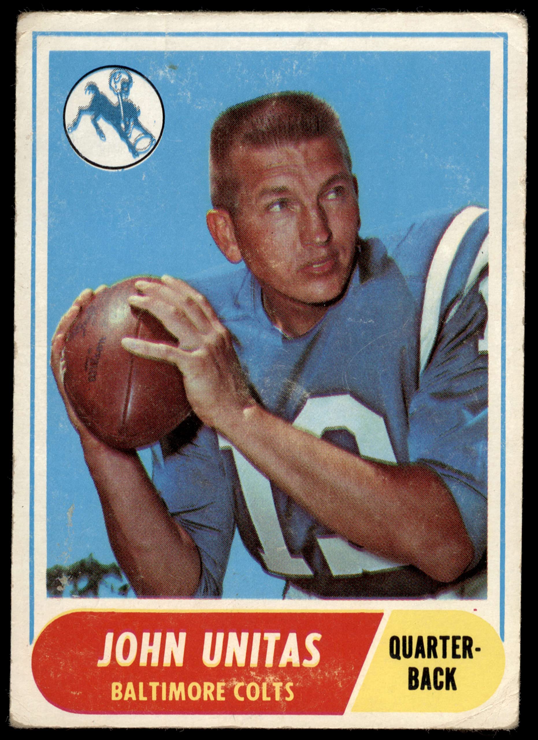 1968 Topps #100 Johnny Unitas Poor Colts