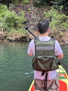 Fly Fishing Vest, Lightweight Breathable Fishing Jacket for Sailing Boating Kayak Bass Fishing