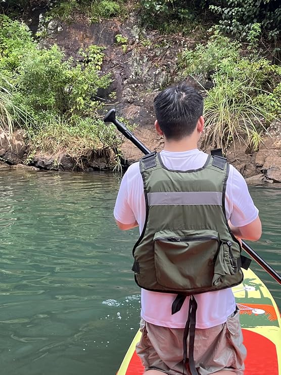 Fly Fishing Vest, Lightweight Breathable Fishing Jacket for Sailing Boating Kayak Bass Fishing