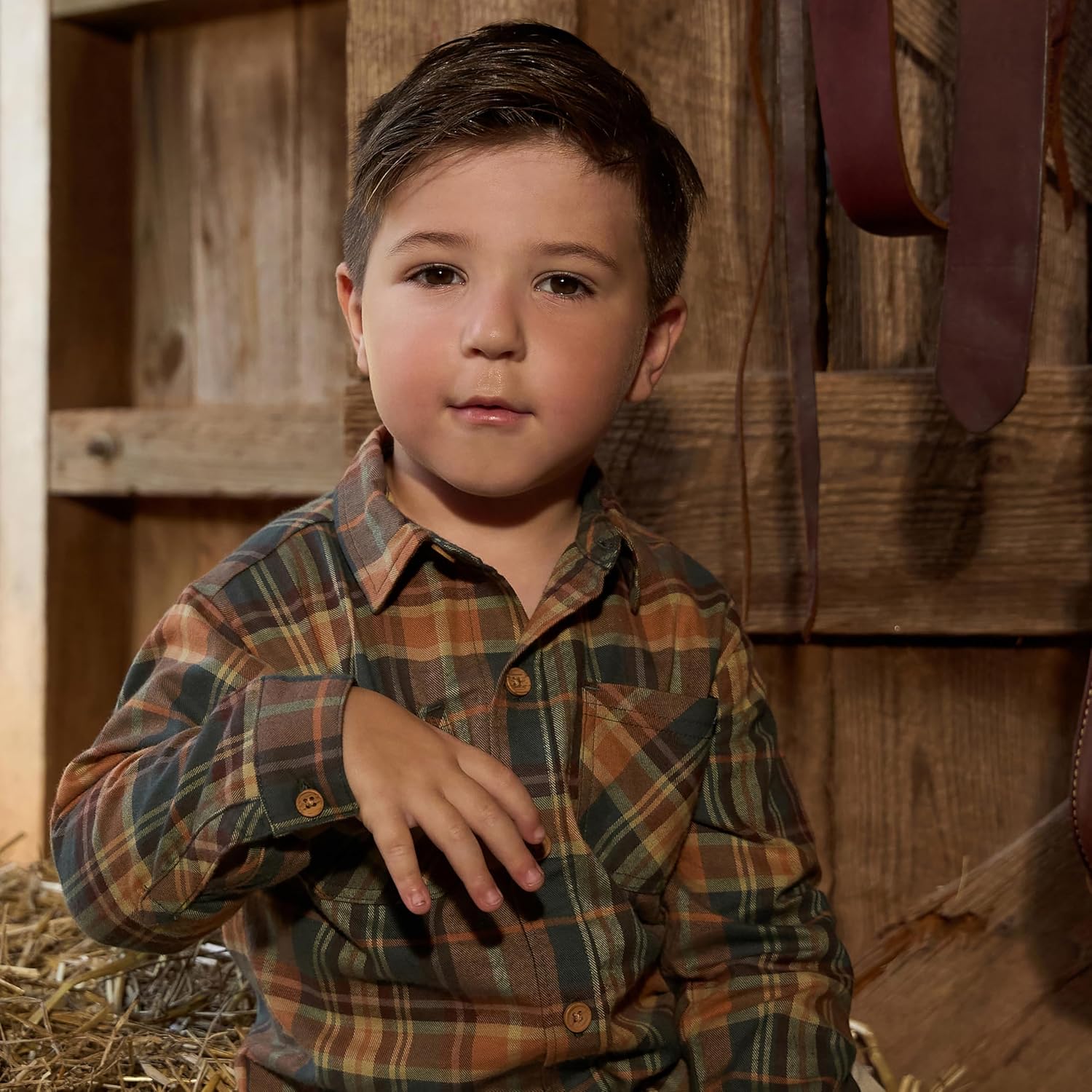 Modern Moments by Gerber baby-boys And Toddler Henley Shirt With Corduroy Pant Set - Image 2