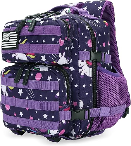 Miniatura 16 de Mini mochila táctica de 9L para hombres y mujeres, mochila táctica pequeña para senderismo, bolsa táctica pequeña, paquete de fitness, Negro&rojo,