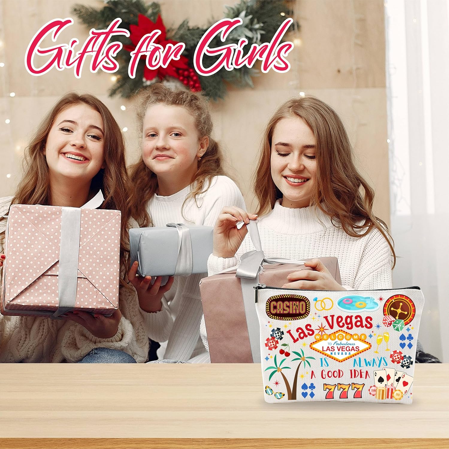 Las Vegas Souvenirs Cosmetic Bags For Women,Las Vegas Is Always a Good Idea, Make Up Bag For Traveling, Toiletry Pouch, Small Zipper Storage Bag, Las Vegas Themed Gifts, Women Essentials - D03 - Image 4