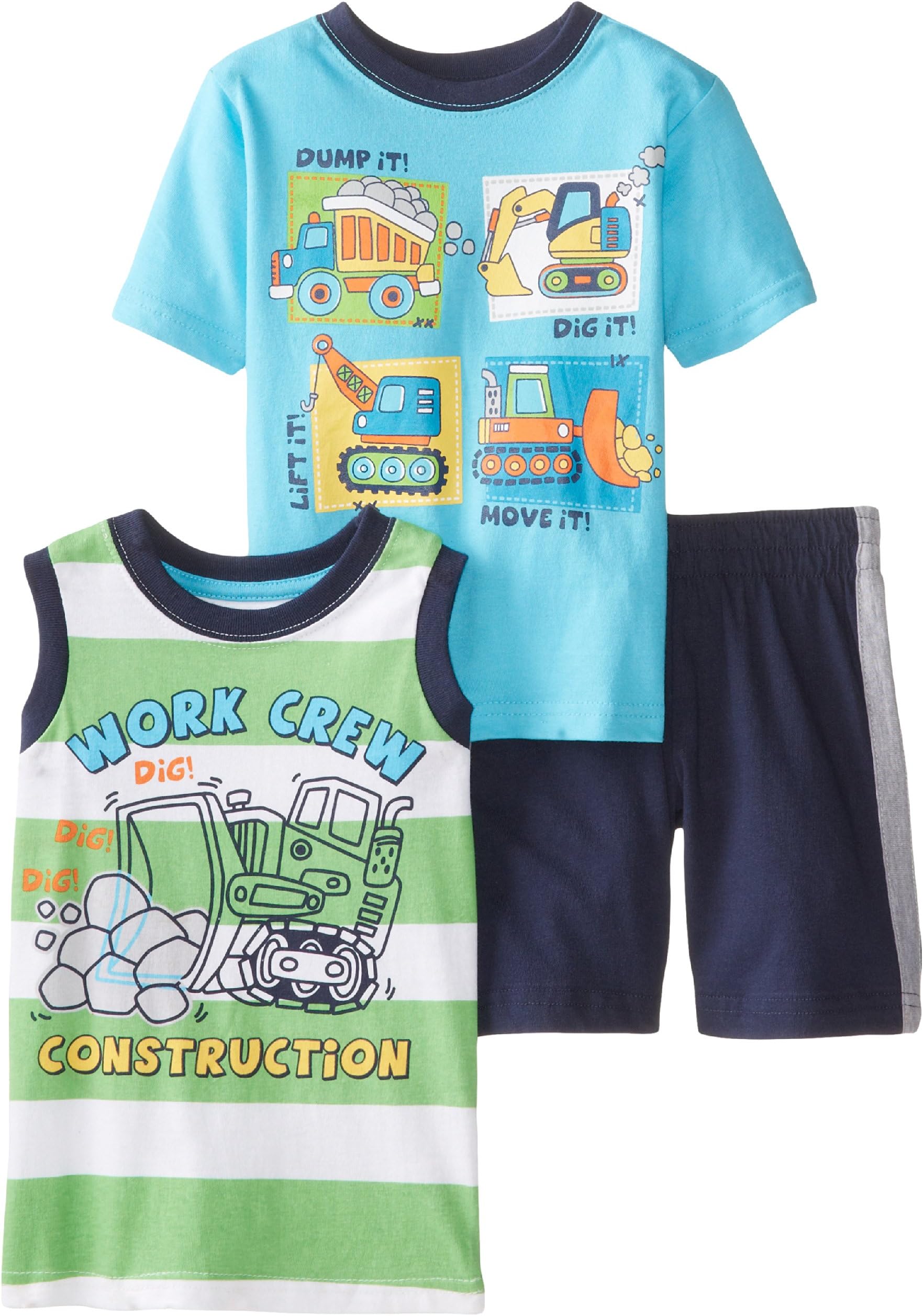 Little Rebels Little Boys' 3 Piece Construction Short Set