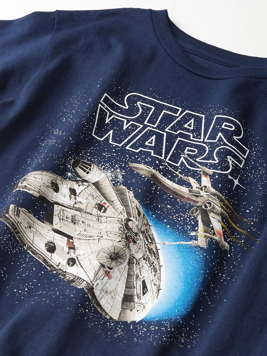 STAR WARS Boys' Spaceships X-Wing Tie Fighter T-Shirt