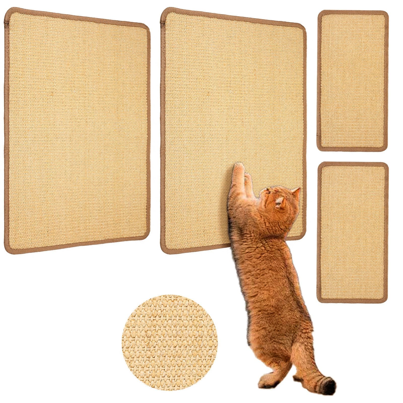 Amazon.com : 4 Pcs Cat Scratching Mat for Indoor Cats, Sisal Cat