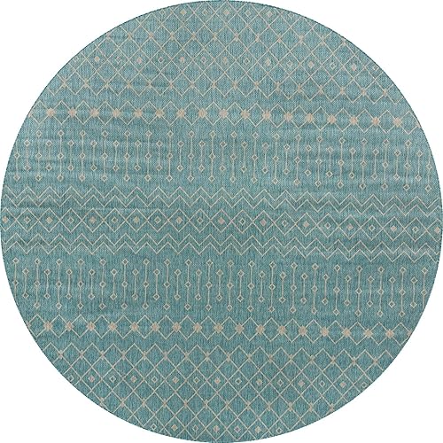 Vista 779 de Unique Loom Alfombra Colección enrejado Marroquí Celosía Transicional Interior y Exterior, Polipropileno Gris carbón/natural