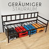 Dreamzie Day Bed 2-1 Fém Ágy - Kanapéágy 92x202 cm Fekete 6