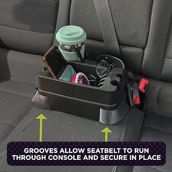 GO GEAR Vehicle Mini Console, Cup Holder & Organizer for Cars, Trucks, SUVs and More, Black (EMIC-BLA)